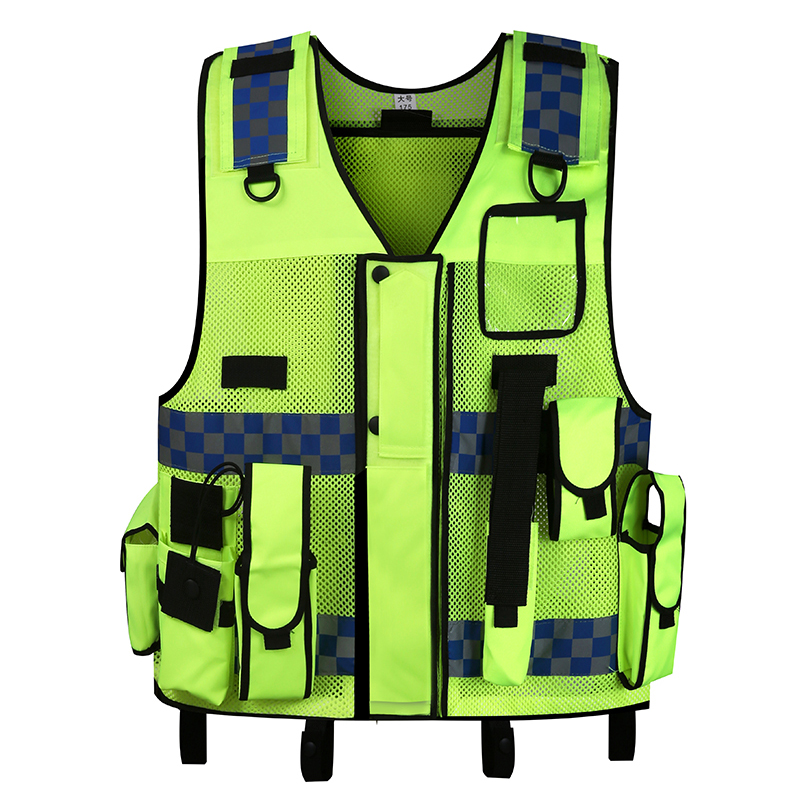 ZH021 | 100% polyester high-end multi pocket reflective mesh safety vest
