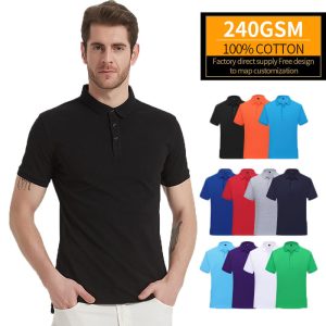 Wholesale Fashion Polo Shirt Worsted Cotton Entertainment Custom Wear