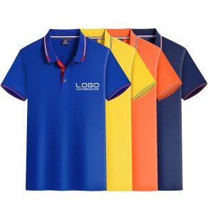 Breathable Polo Shirt Quick Dry Silk Cotton Custom Golf T-shirt