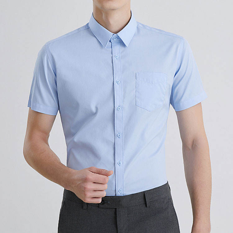 Business Uniform for Woman and Man Cotton Shirt  Wholesale Summer High Quality Short Sleeve Button Down Camp Collar Custom LOGO