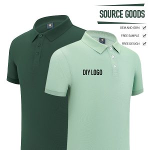 Combed Cotton Polo T-Shirt Oversize Blank Custom Golf Tee