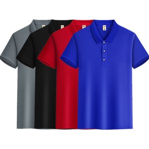 Cost-effective Polo T-Shirt Ice Cotton Fashion Plain Custom Men's Wear