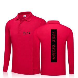 Custom Cotton Polo T-Shirt Plain Long Sleeve Unisex Printing