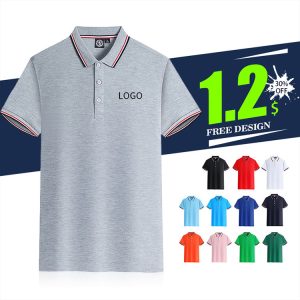 Custom Soft Cotton Polo T-Shirt Anti-wrinkle Over Size Staff Wear