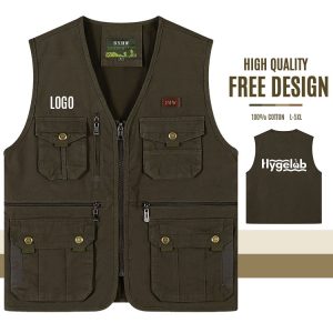 Men's Multi-Pocket Fisherman Vest | Cargo Waistcoat for Outdoor Work