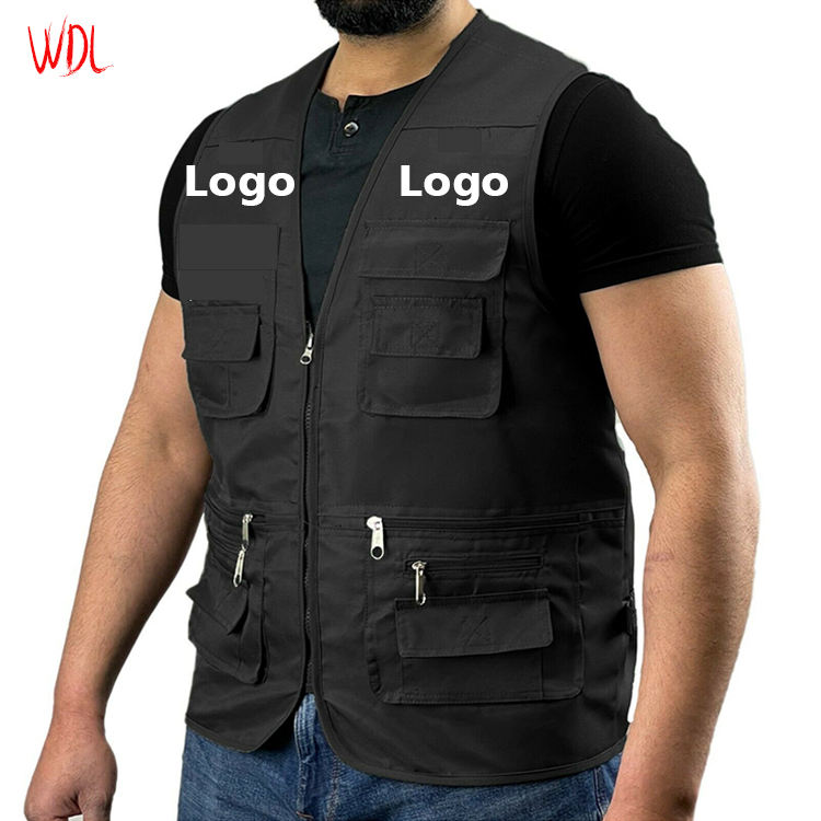 Custom Multi-Pocket Hunting Vest | Men's 100% Cotton Outdoor Waistcoat