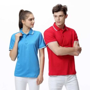 Custom Brand Polo Shirt Short Sleeve Polyester Cotton Golf Wear