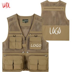 Custom Summer Cargo Vest | Men's 100% Cotton Multi-Pocket Work Vest