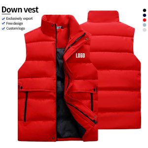 Custom Business Down Vest | Windproof Winter Work Uniform Vest