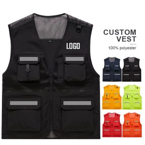 Custom Mesh Safety Vest | Men's High-Vis Reflective Workwear
