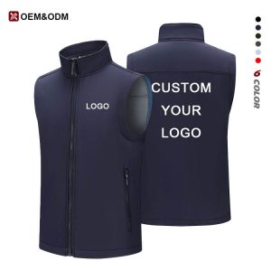 Custom Waterproof Work Vest | Men's Stand Collar Winter Jacket