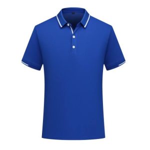 Double Color Collar Polo Shirt Plus Size 100% Cotton Summer Golf Wear