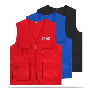 Custom Volunteer Vest | Factory Price Multi-Pocket Outdoor Waistcoat