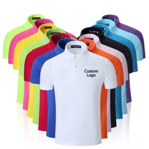 Factory Custom Polo Shirt Solid Color Pique Cotton Embroidery