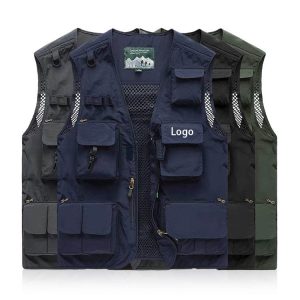 Breathable Mesh Fishing Vest | Summer Work Vest with Zipper Pockets