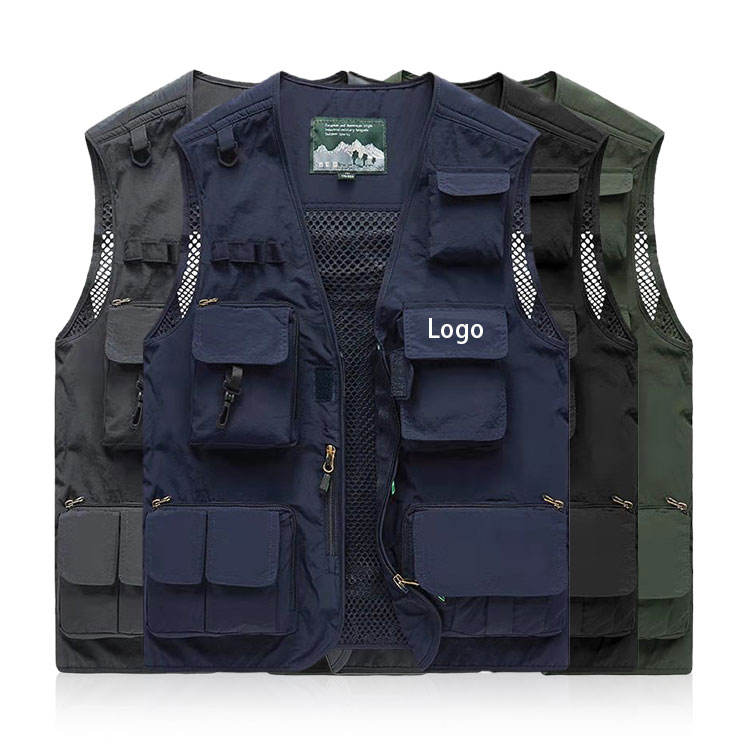 Breathable Mesh Fishing Vest | Summer Work Vest with Zipper Pockets