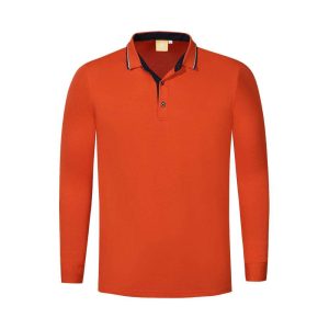 Guangzhou Custom Polo Shirt Men Long Sleeve Screen Printing Plain