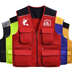 Custom Camping Cargo Vest | High Quality Multi-Pocket Fly Fishing Waistcoat