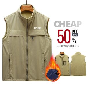 High Quality Custom logo Thermal Vest for Men and Women Down Vest Lightweight Vest With Pockets