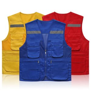 Multi-Pocket Cargo Vest | High-Quality Reflective Work Waistcoat for Men