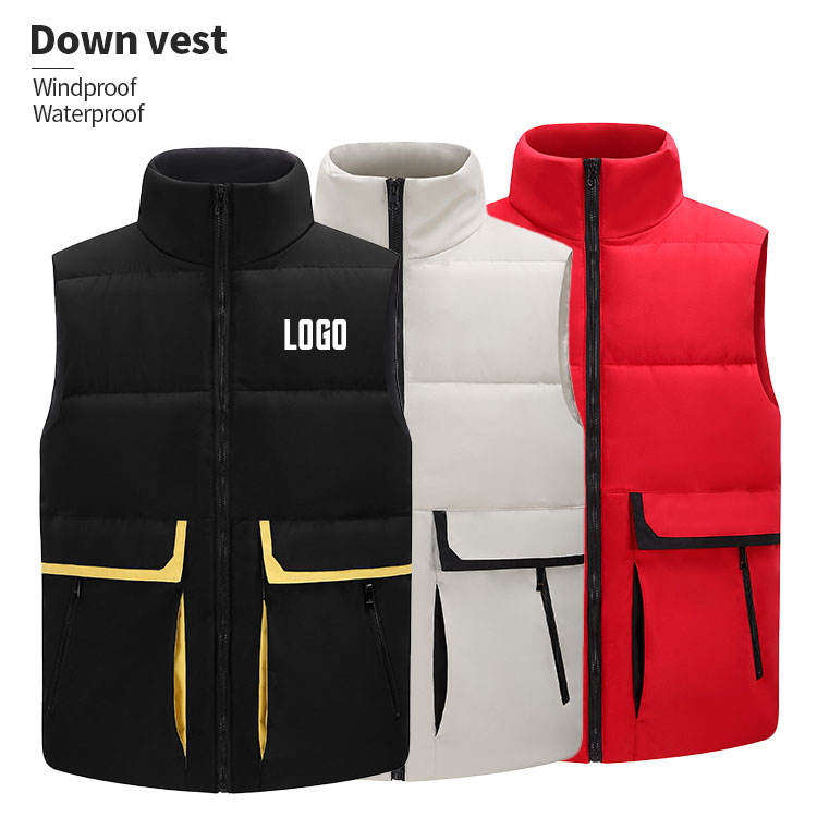 Custom Reversible Down Vest | Wholesale Windproof Winter Work Vest