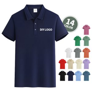 Hot Sale Custom Polo Shirt Solid Color Pique Cotton Embroidery T-shirt
