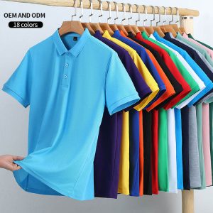 Men's Casual Polo Shirt High Quality Print Breathable Summer Business Wear