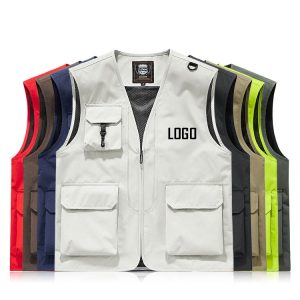 Oversized Utility Vest | Custom Men's Summer Fishing Vest with Pockets