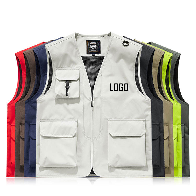 Oversized Utility Vest | Custom Men's Summer Fishing Vest with Pockets