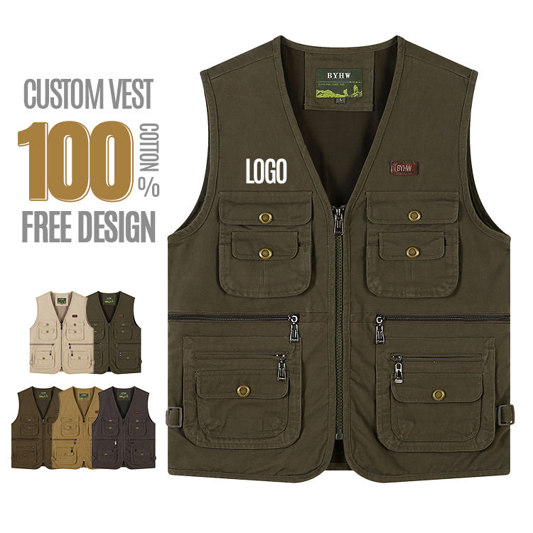 Wholesale Multi-Pocket Cargo Vest | High Quality Men's Thin Nylon Vest