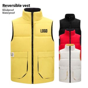 Custom Waterproof Down Vest | Winter Warm Sleeveless Jacket for Men & Women
