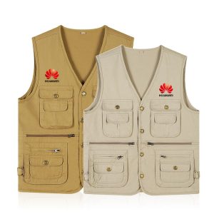 OEM Cotton Safari Vest | Men's Outdoor Work Vest with Pockets