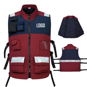 Custom Safety Work Vest | OEM Multi-Pocket Emergency Management Vest