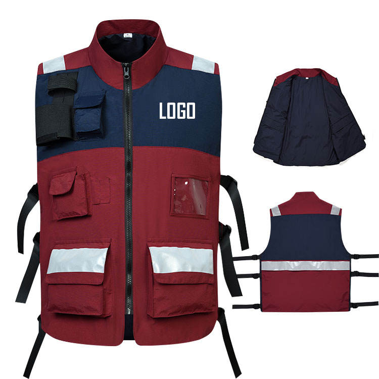 Custom Safety Work Vest | OEM Multi-Pocket Emergency Management Vest