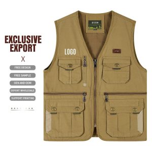 Black Zipper Waistcoat | Men's Cheap Vest with Pocket