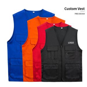 Custom Mesh Work Vest | Safety Waistcoat with Logo & Pockets