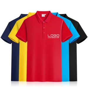 Men's Logo Polo T-Shirt 100% Cotton Soft Golf Short Sleeve Wholesale