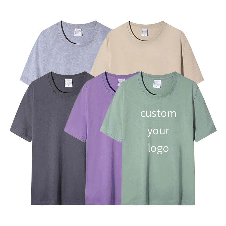 Promotion  Blank T Shirt Custom  CVC T-shirt Printing logo for Mens Plain t Shirts Printed Regular T Shirt