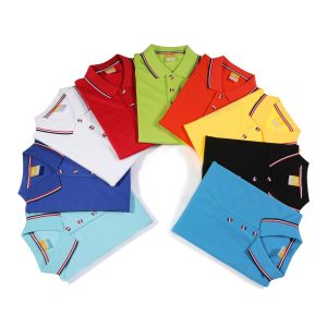 Rayon Polo T-Shirt 3D Fabric Lapel Plus Size 240g TC Material