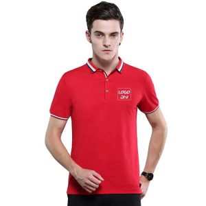 Custom Double Collar Polo Shirt Short Sleeve Golf T-shirt