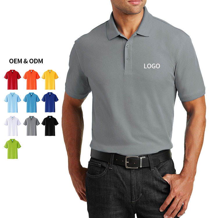 Custom Plain Polo Shirt Men's Cheap Short Sleeve Cotton Uniform