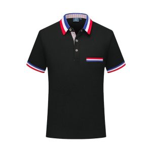 Summer Mens Polo Shirt High Quality Custom Printed Pocket Plus Size