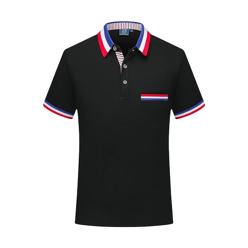 Summer Mens Polo Shirt High Quality Custom Printed Pocket Plus Size