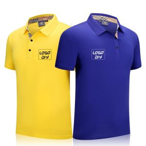 Summer Polo Shirt Men's Short Sleeve Solid Color Cotton T-shirt