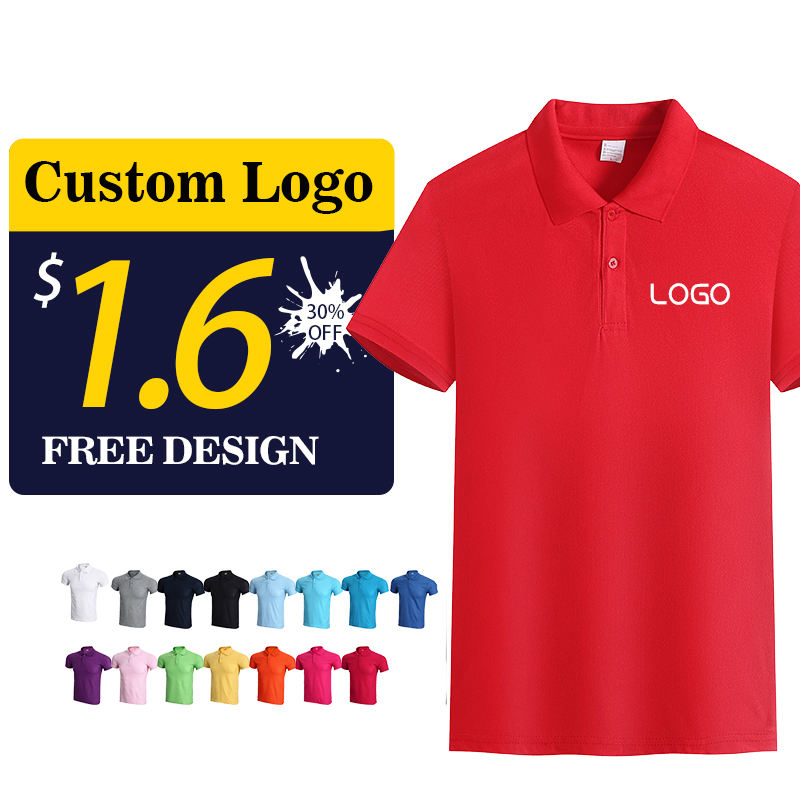 Wholesale Polo Shirt Cotton Embroidered Plain Golf Short Sleeve Custom