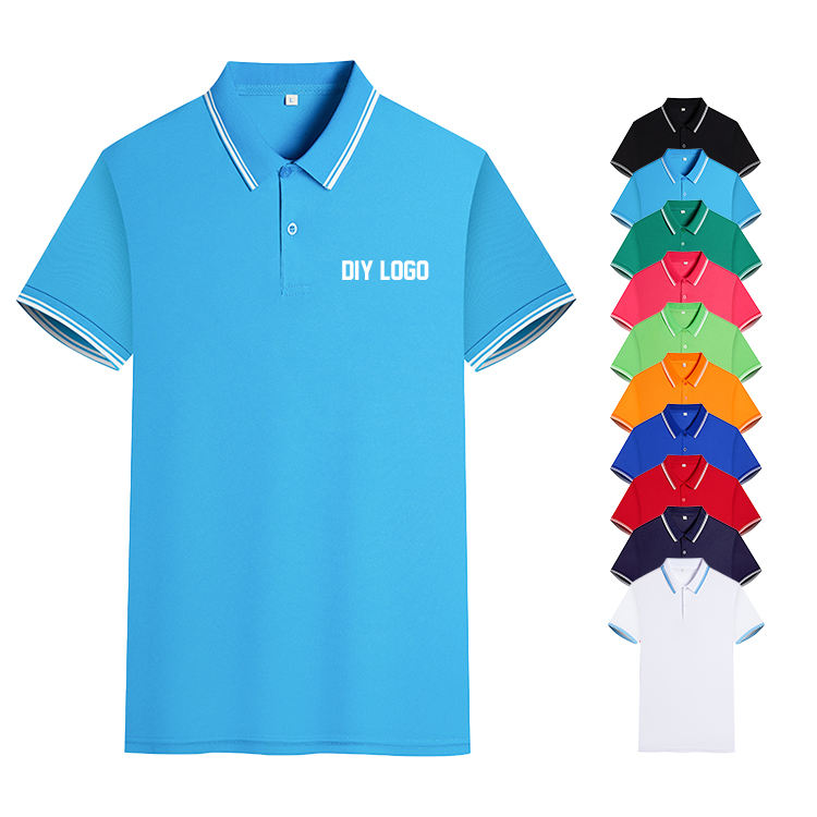 Wholesale Custom Golf Polo Shirts Men's Business Uniform Short Sleeve