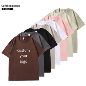 Wholesale Custom Men's Promotional Plain Embroidered Tee Shirt Silk Screen Printing Men's T-shirts Blanks   Oversized T-shirts