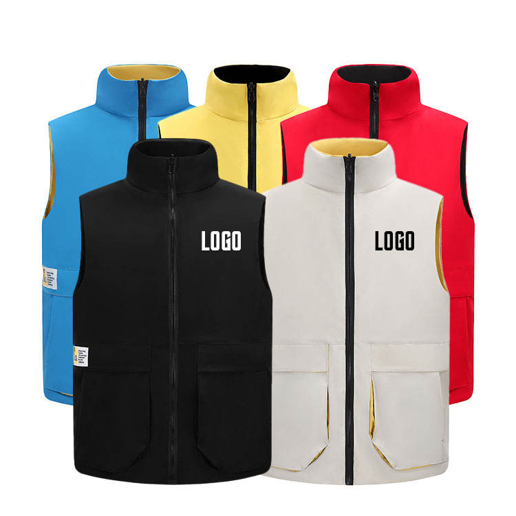 Custom Reversible Work Vest | Wholesale Windproof Winter Sleeveless Jacket