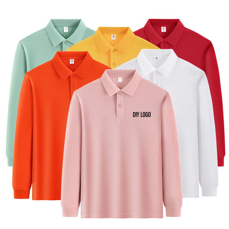 Wholesale Kids Polo Shirt Comfort Long Sleeve Luxury Cotton T-shirt