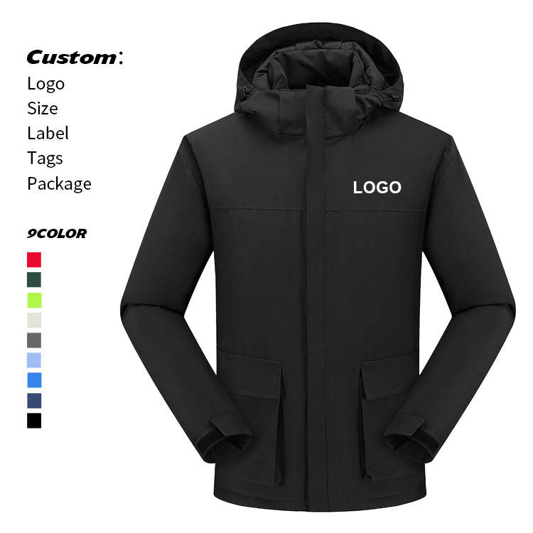 Wholesale High Quality Custom Men Women's Thick 100% Polyester  Jacket Waterproof  Windbreaker Zipper Unisex Windbreaker Jacket